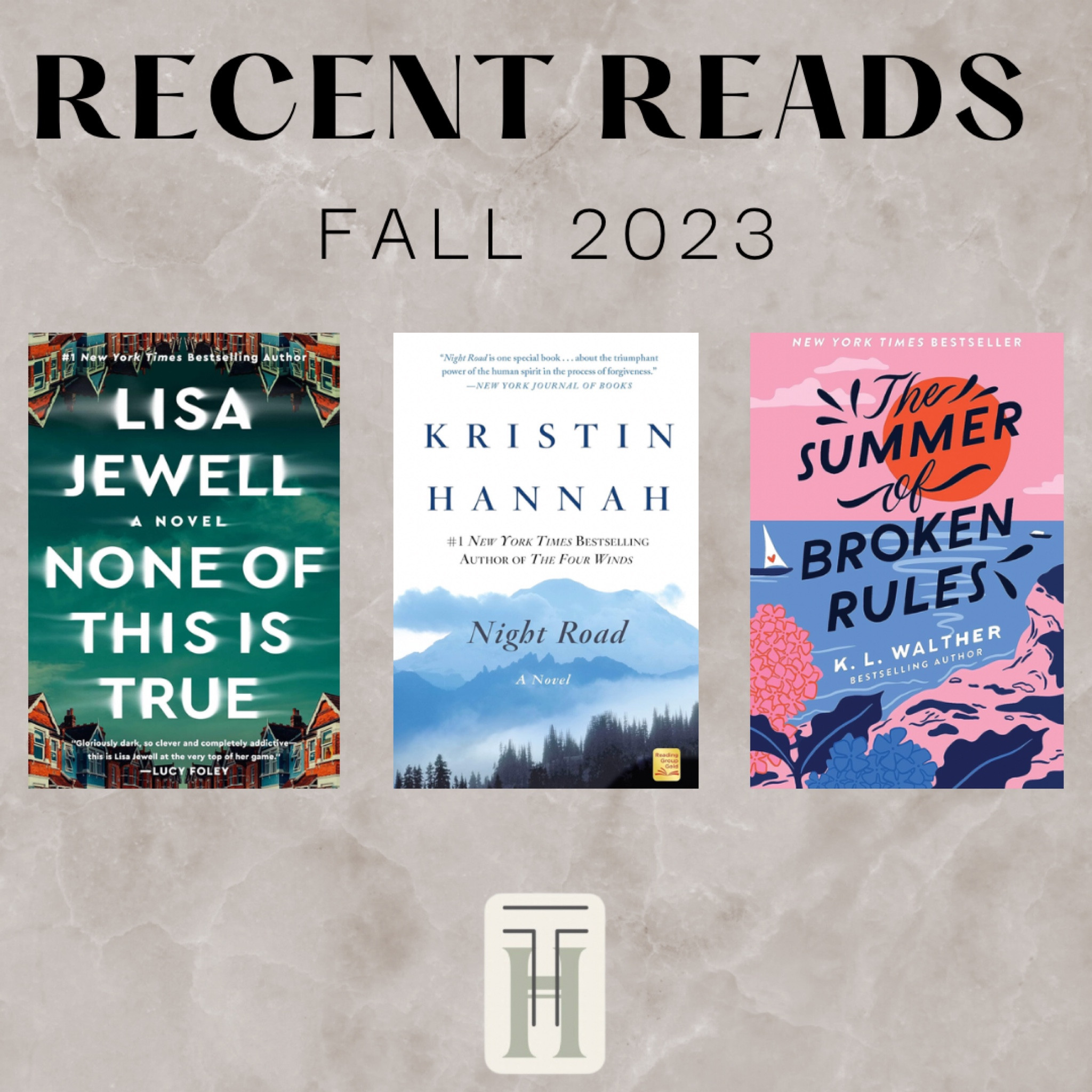 Recent reads this fall, all three of these got a 5⭐️ rating from me 


Books | book club | good reads | reading | bookworm | currently reading | good books 