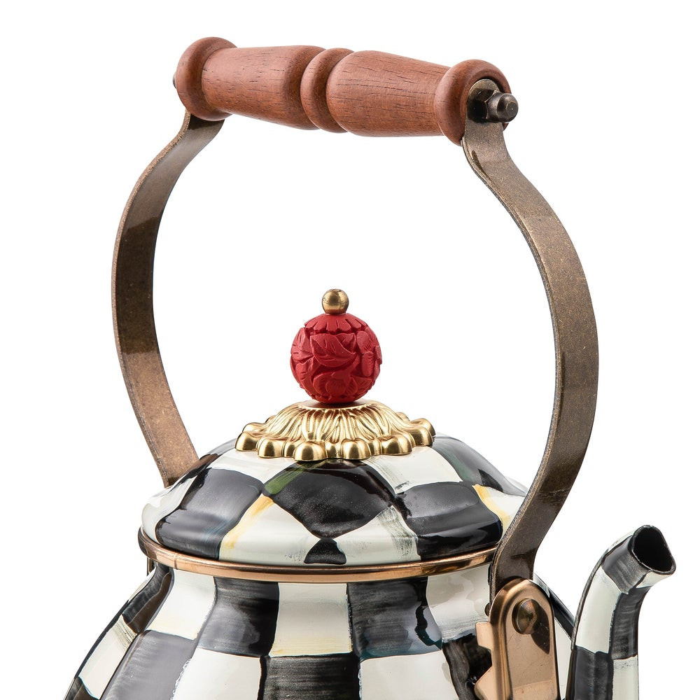 Courtly Check 2 Quart Tea Kettle | MacKenzie-Childs