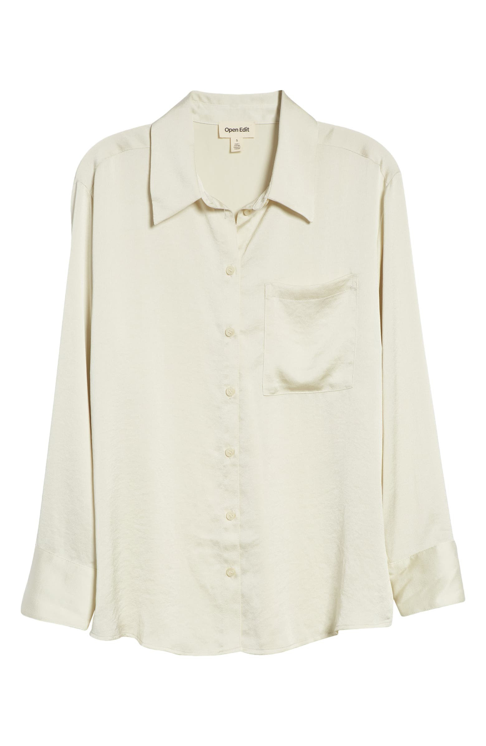 Satin Button-Up Shirt | Nordstrom
