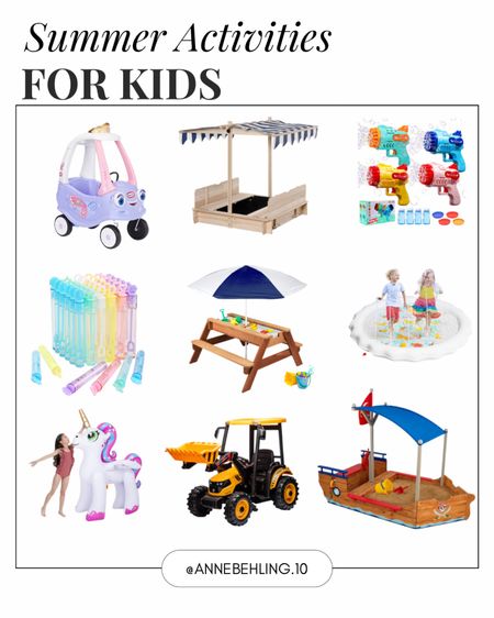 Summer toys and activities for kids. Outdoor toys for kids. 

#LTKfindsunder100 #LTKkids