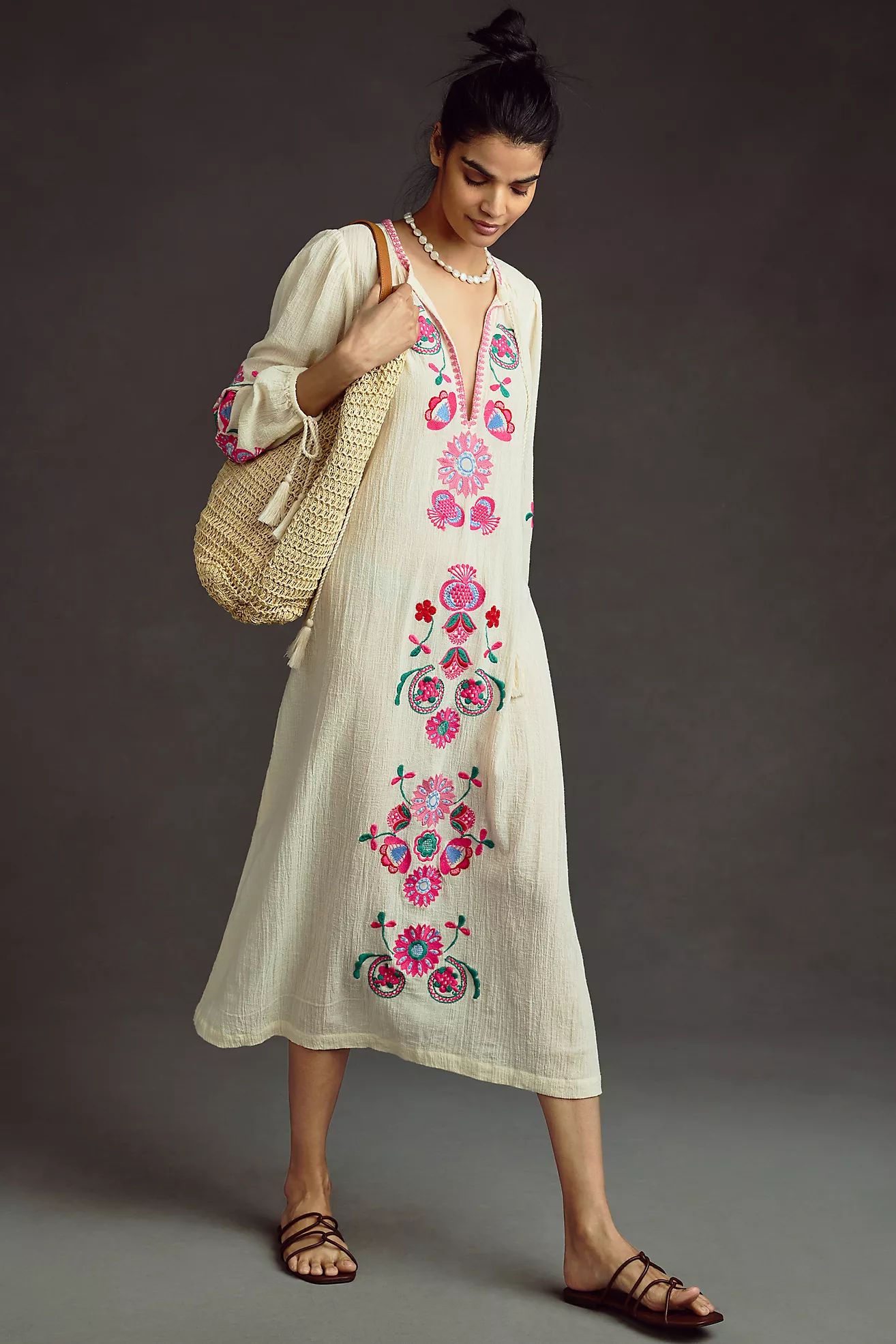 Antik Batik Magoo Embroidered Dress | Anthropologie (US)