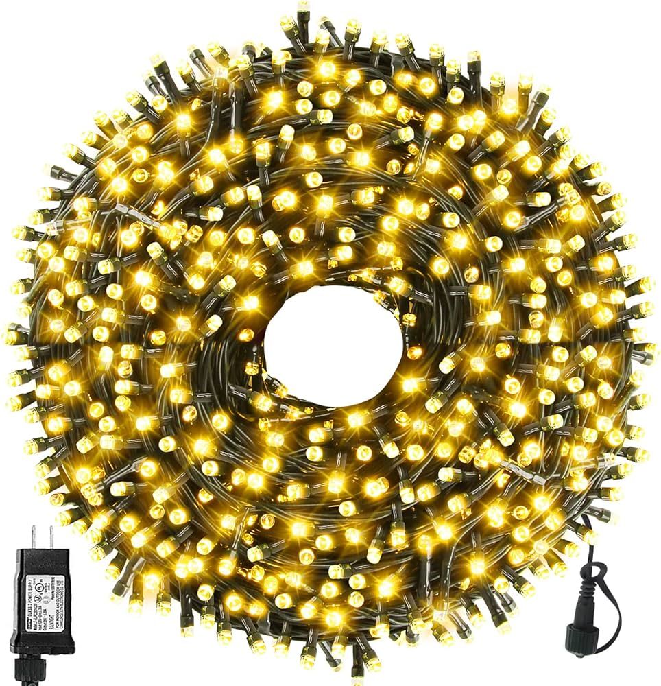 Green Convenience Upgraded 105FT 300 LED String Lights with End to End Plug, Christmas Tree Light... | Amazon (CA)