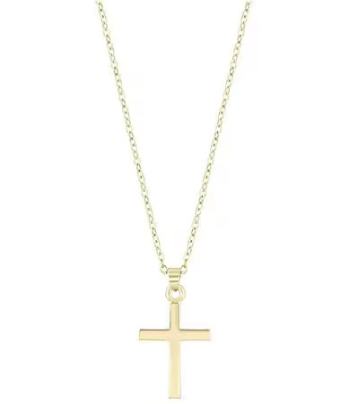 Electric Picks Everyday Cross Short Pendant Necklace - Gold | Dillard's