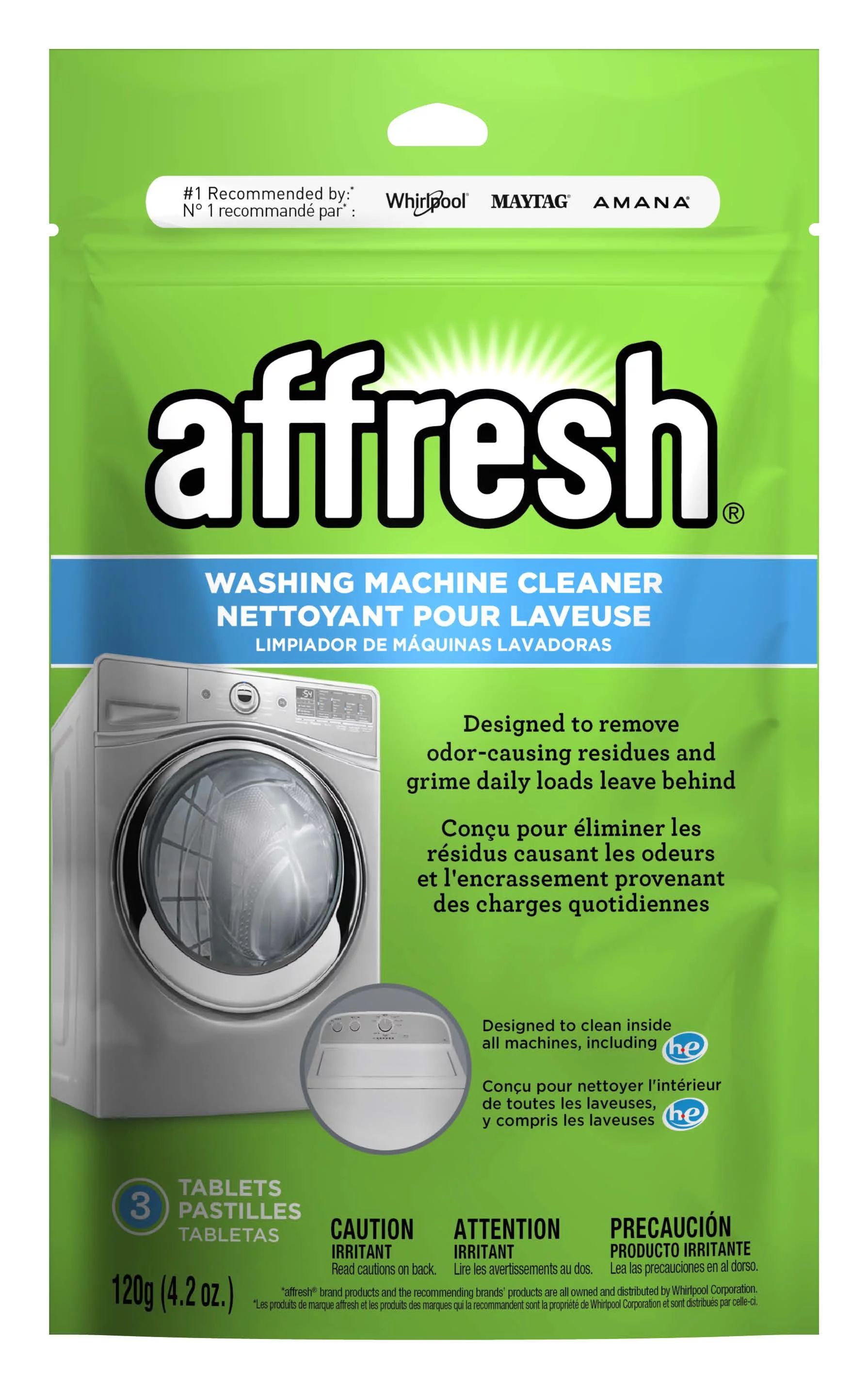 Affresh Washer Cleaner Tablets, 3 Count - Walmart.com | Walmart (US)