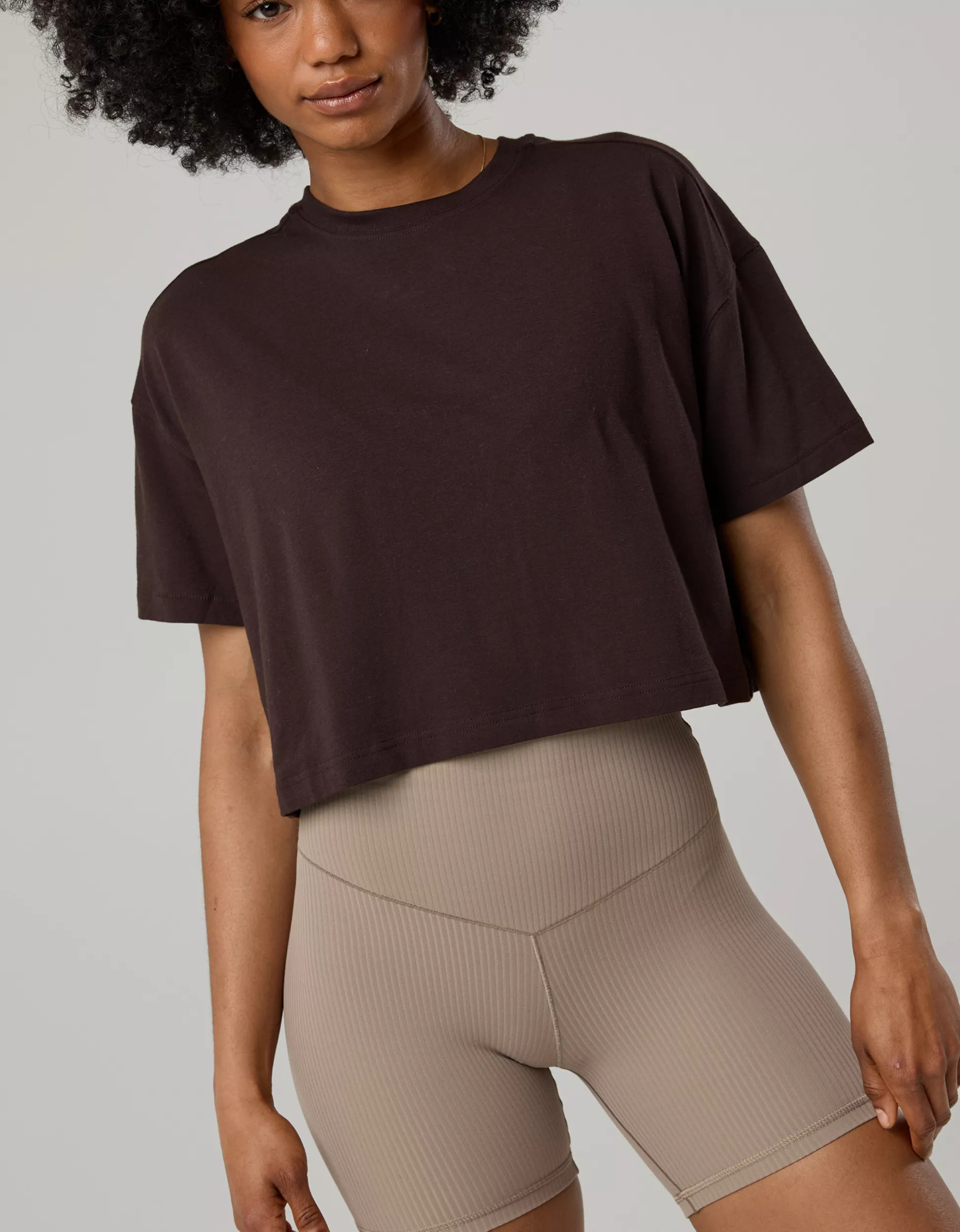 OFFLINE By Aerie Let's Stretch Cropped T-Shirt | Aerie