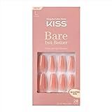 KISS Bare But Better TruNude Fake Nails Nude Nail Shades Manicure Set, 'Nude Glow', 28 Chip Proof, S | Amazon (US)