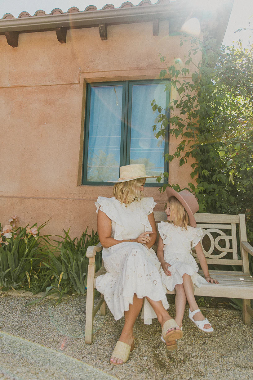 Mini Clary Dress in Cream Eyelet | Ivy City Co