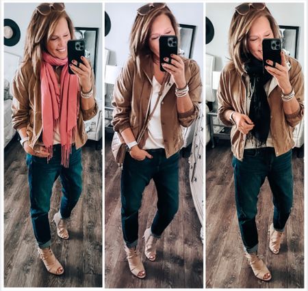 What accessories do you like best? Scarves, pashmina, crossbody bags? Lightweight jacket, girlfriend jeans and taupe booties 

Weekend outfits, amazon accessories, amazon finds, sale, casual dinner outfit, weekend brunch outfit, jeans, trends, sunglasses, fashion over 40

#LTKunder50 #LTKstyletip #LTKsalealert