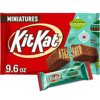 KIT KAT Christmas Milk Chocolate Wafer Candy Miniatures - 9.6oz | Target