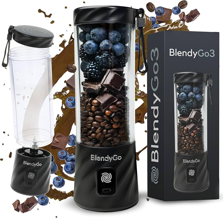 BlendyGo 3 Tragbarer Mixer, Blender, Mini Standmixer, 550 ml, Smoothie maker, Mixer smoothie make... | Amazon (DE)