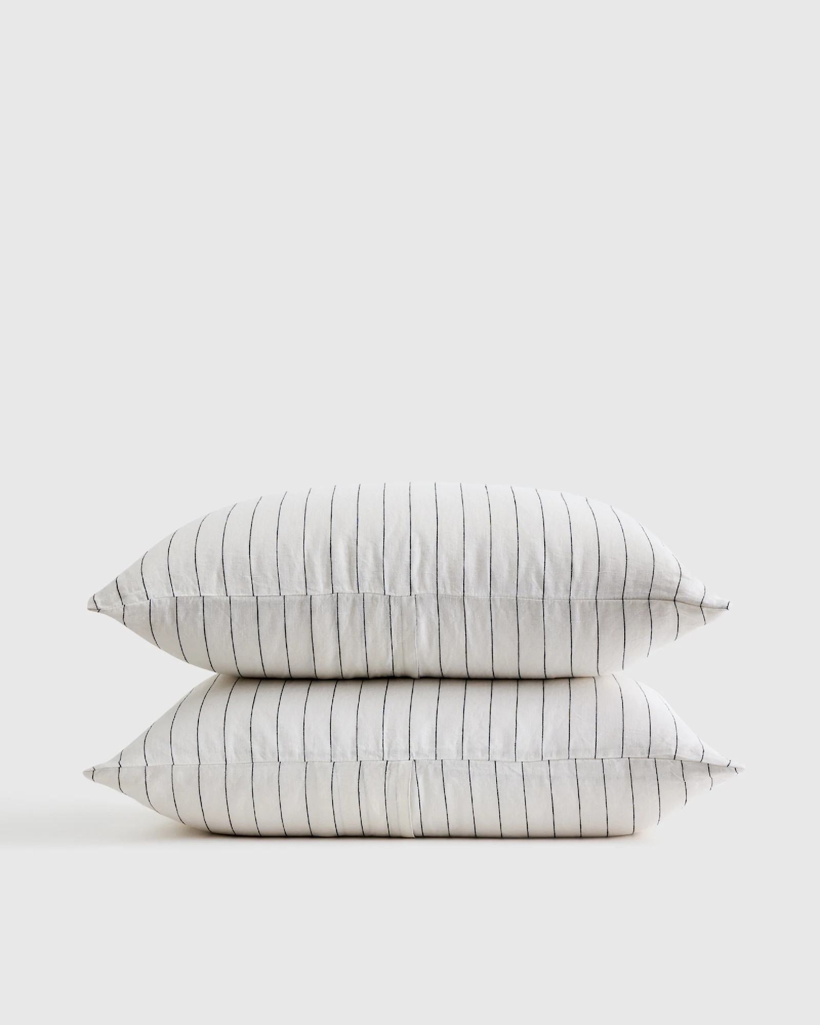 European Linen Stripe Sham Set in Pencil Stripe | Quince