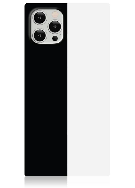 Black and White Colorblock SQUARE iPhone Case | FLAUNT