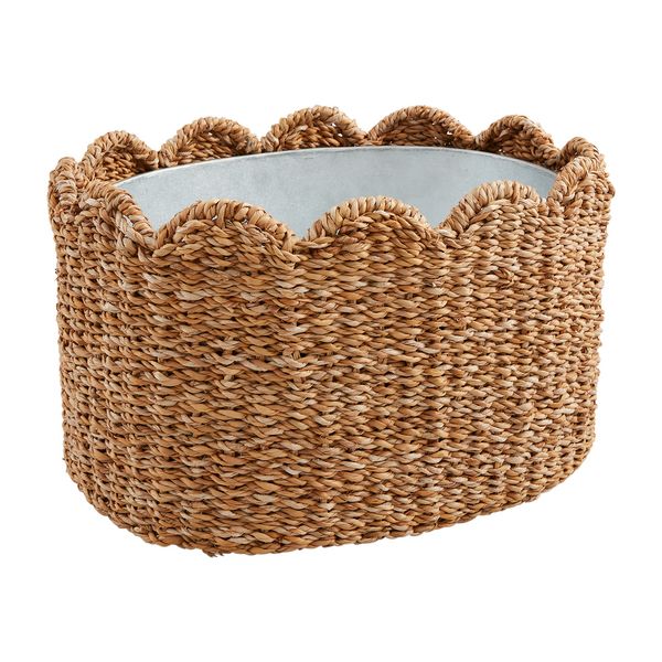 Scallop woven party tub | Mud Pie