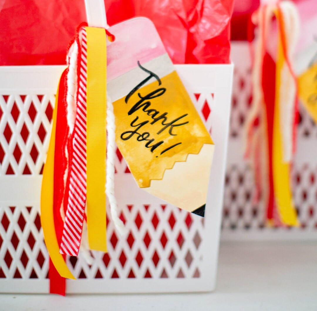 Back to School Teacher Gift Printable Pencil Tags Hand Painted Illustrations and Lettering Digita... | Etsy (US)