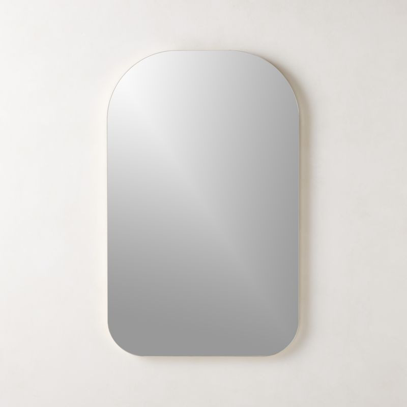 Curve Modern Arched Gold Wall Mirror 25''x40" | CB2 | CB2