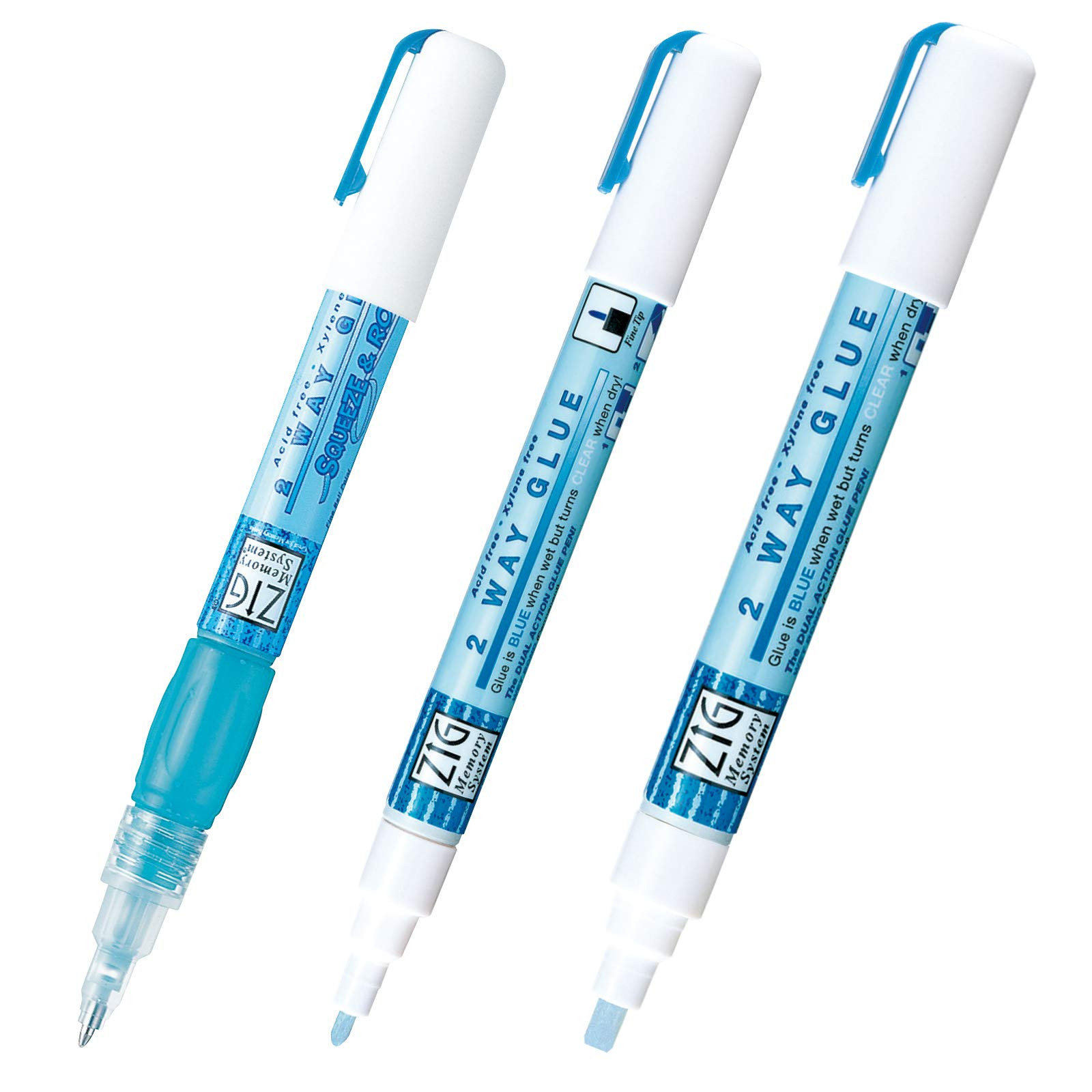Kuretake Zig 2 Way Glue Pen 3 Variety Set, Adhesive for Professional,Artists, Crafting, Scrapbook... | Amazon (US)