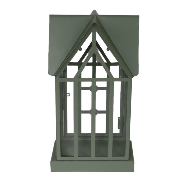 Light Grey Green Metal House 12.25in Height, Christmas Decor, Holiday Time | Walmart (US)