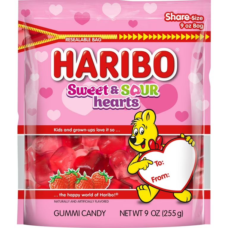 HARIBO Valentine's Day Sweet and Sour Hearts 9 Ounces | Walmart (US)