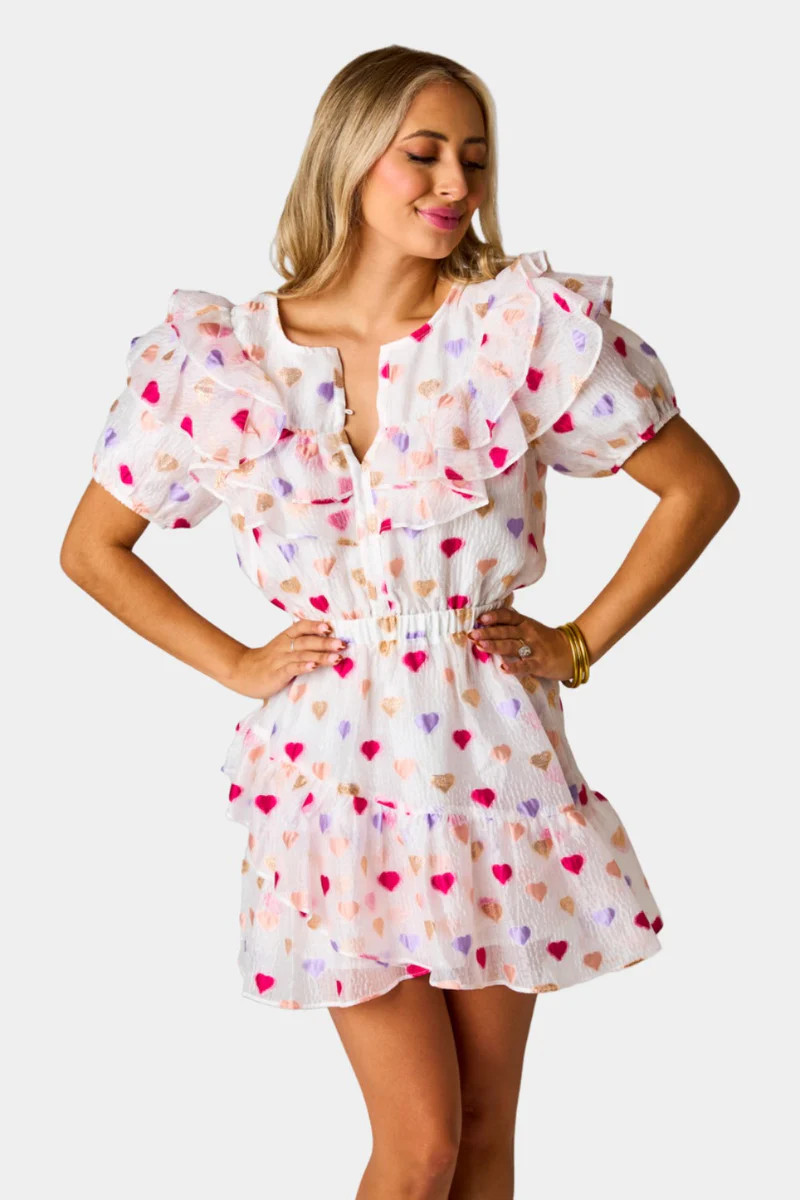 BuddyLove | Norma Ruffle Short Dress | Kissing Booth | BuddyLove