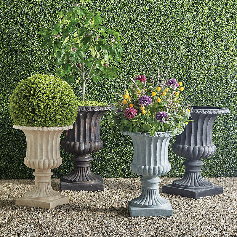 Set of 2 Classical Tuscany Indoor/Outdoor Urn - Black, 25-1/2" Black, 25-1/2" Black - Frontgate | Frontgate
