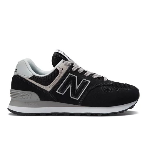 New Balance Women's 574 Core Sneakers - Black/White (Size 9) | New Balance Athletics, Inc.
