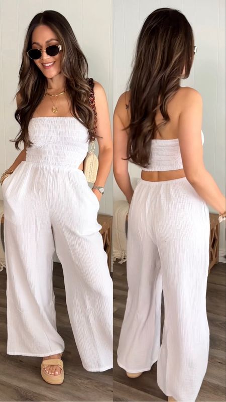 Take this summer jumpsuit
From day to night 
It’s such a comfortable piece I’m obsessed!!! Wearing a small 
I’m 5’4”/130

#LTKfindsunder50 #LTKstyletip #LTKU