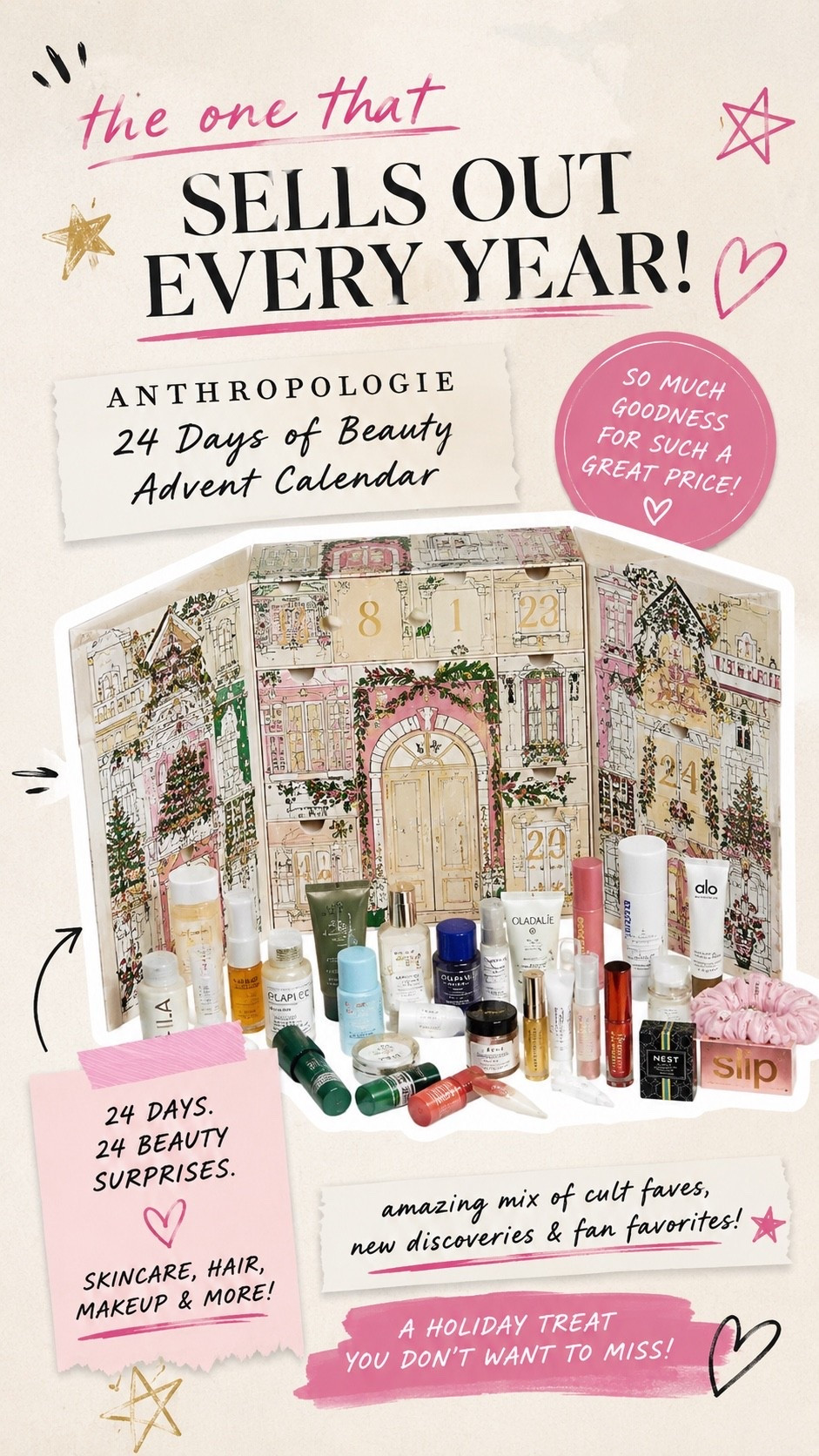 The Anthro beauty advent calendar is back… But not for long! It sells out fast every year, and makes the best gift.

#LTKOver40 #LTKSeasonal