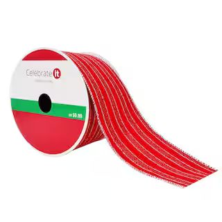 2.5" Velvet Wired Striped Ribbon By Celebrate It™ Christmas | Michaels® | Michaels Stores
