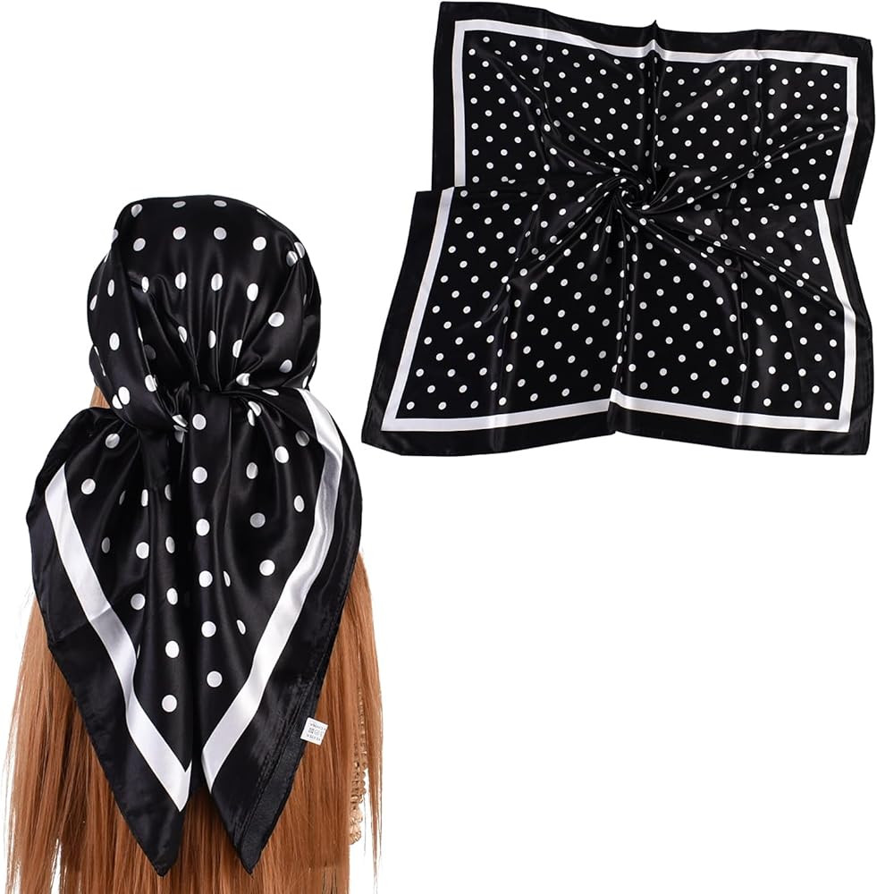 35 Inches Silk Head Scarf-Satin Hair Scarves Silk Bandana Scarf Headscarf for Women's Fashion Sca... | Amazon (US)