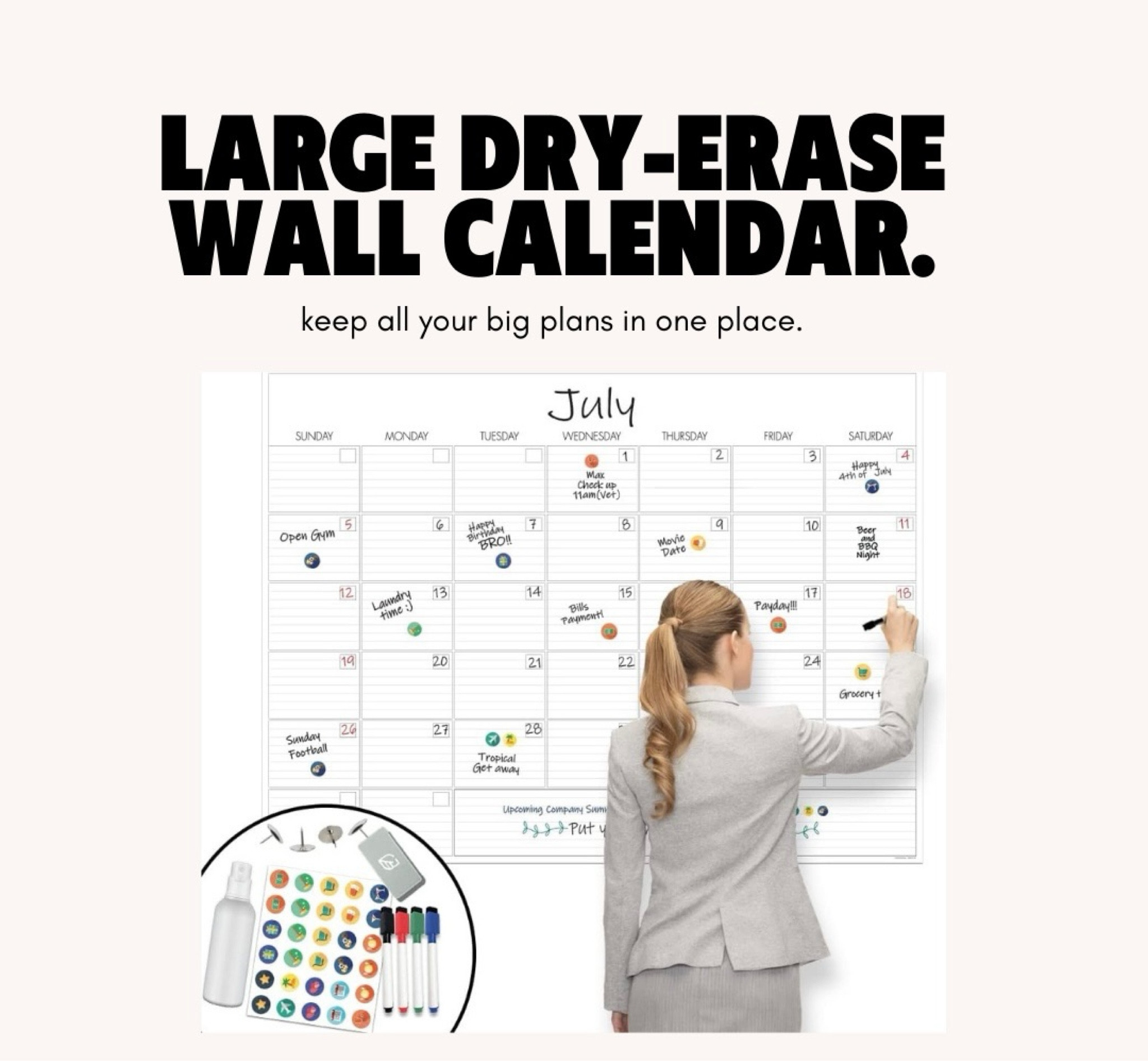 You need this large dry erase board / wall calendar if you’re really ready to lock in!!! Will take your productivity to the next level 🚀🚀🚀

#LTKhome #LTKGiftGuide #LTKworkwear