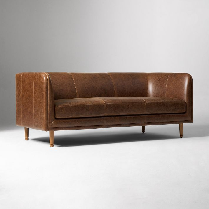 Marcel Leather Sofa (60"–96") | West Elm (US)