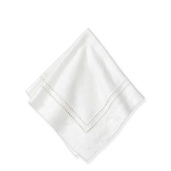 Linen Double Hemstitch Cocktail Napkins | Williams-Sonoma