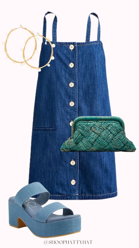 Summer outfit idea 💌☀️

Denim mini dress - j.crew sale - tuckernuck - summer accessories - summer outfit ideas - preppy fashion 

#LTKStyleTip #LTKSeasonal