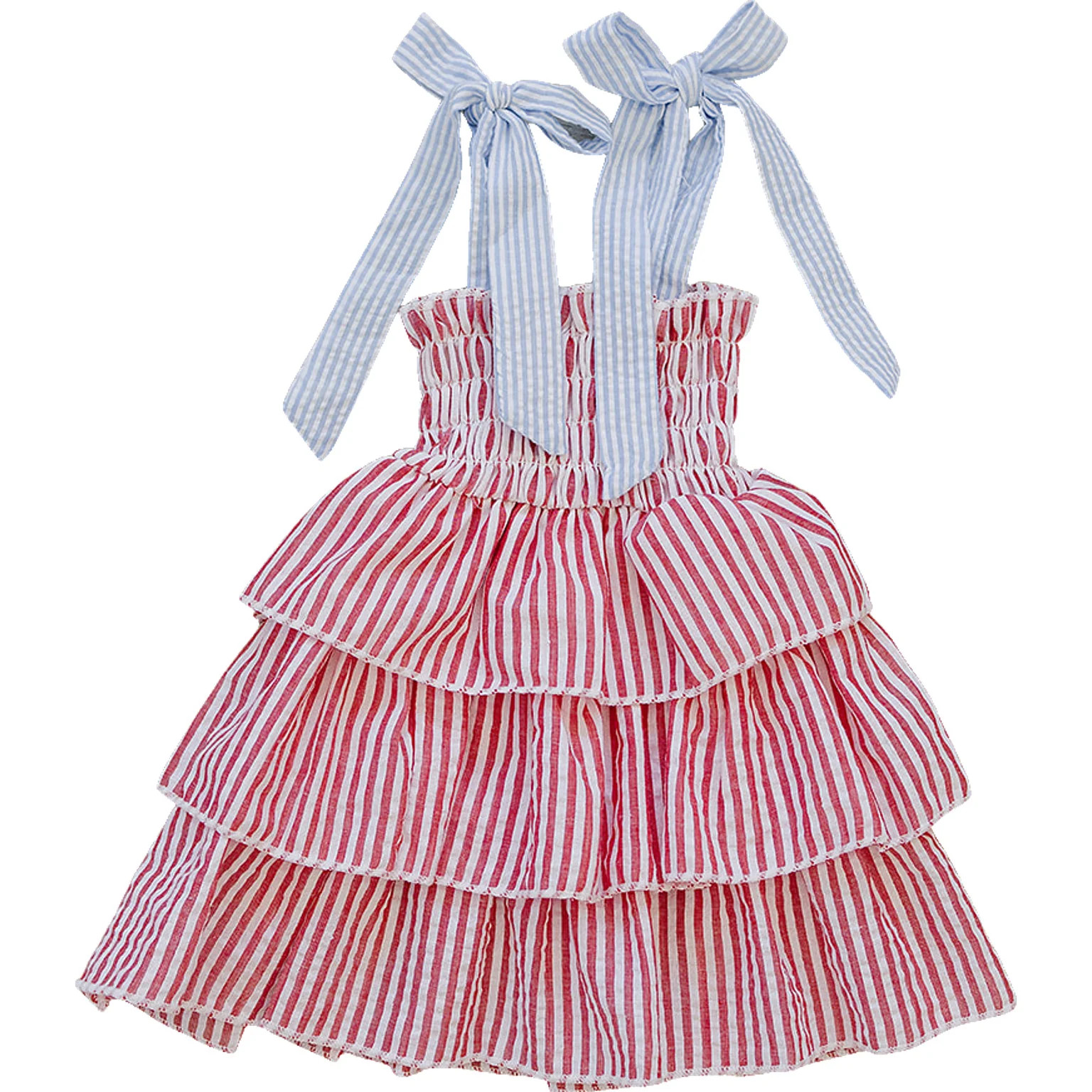Stripe Ruffle Dress | Mebie Baby
