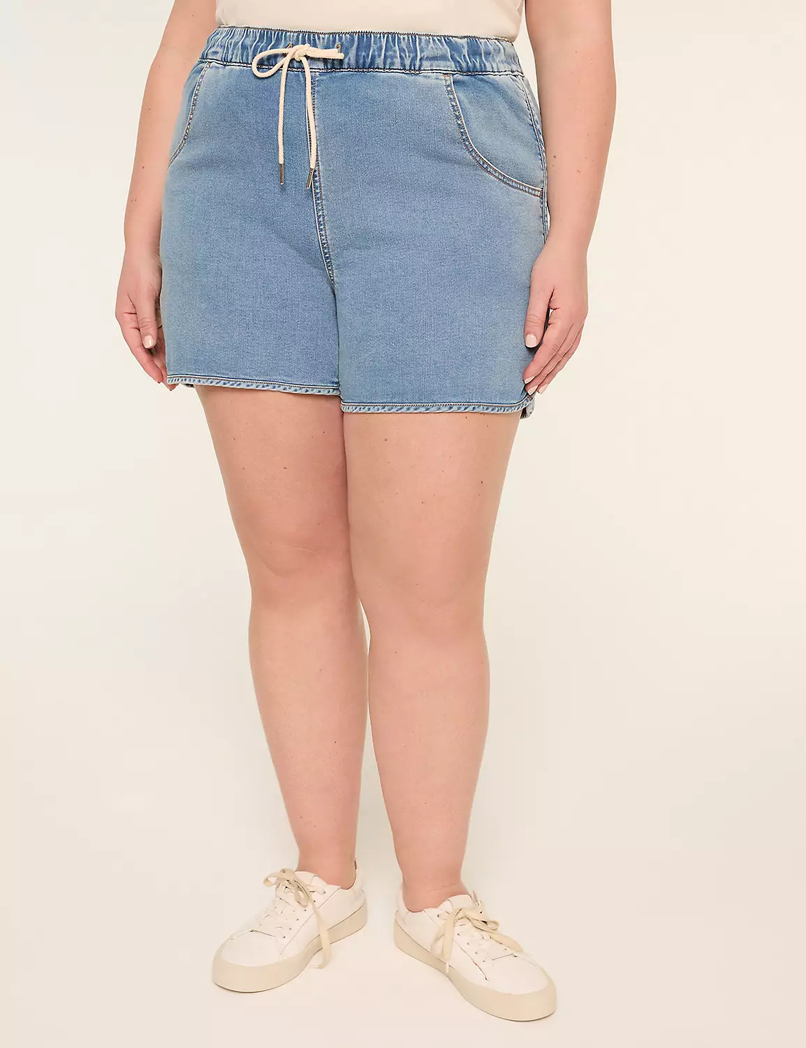 Cloud Knit Pull-On Relaxed 4" Short | LaneBryant | Lane Bryant (US)