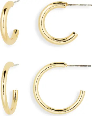 Nordstrom Demi Fine Set of 2 Hoop Earrings | Nordstrom | Nordstrom