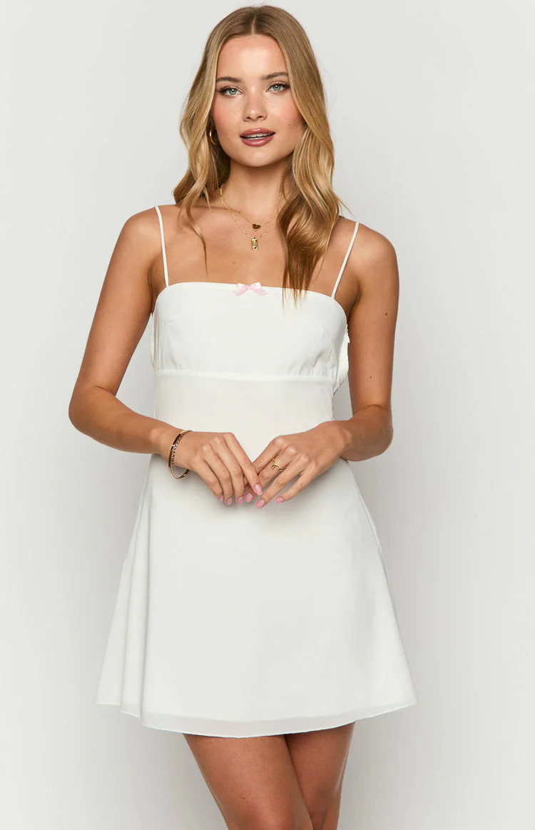 Mahalia White Mini Dress | Beginning Boutique (US)