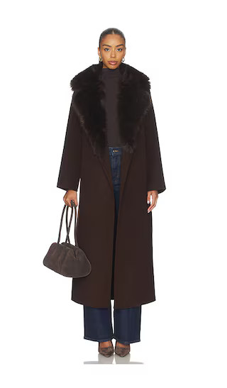 Kenzia Coat in Chocolate Brown | Revolve Clothing (Global)