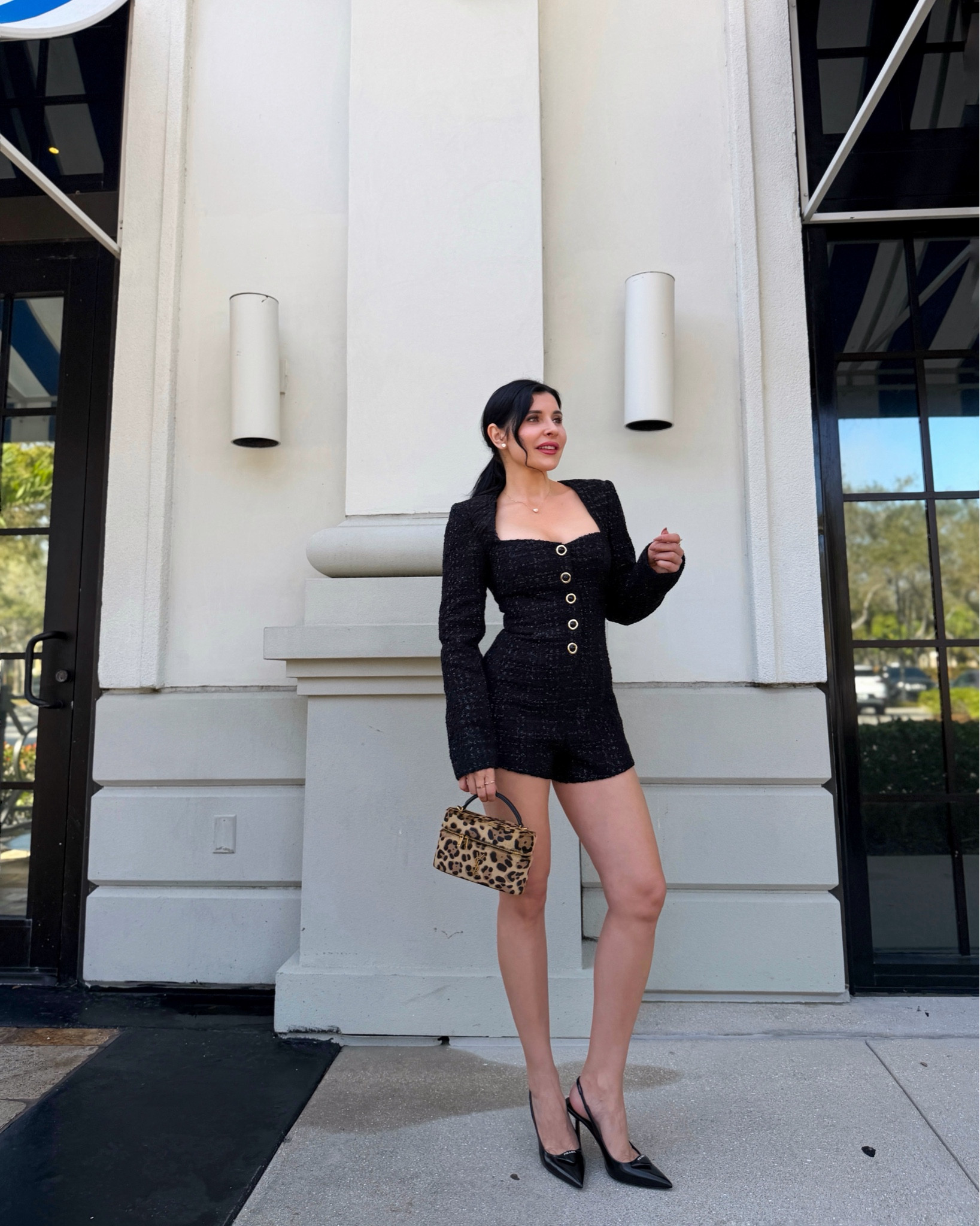 Tweed metallic black romper 🖤

#LTKSeasonal #LTKootd #LTKgrwm