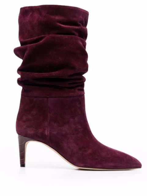 slouched leather boots | Farfetch (US)