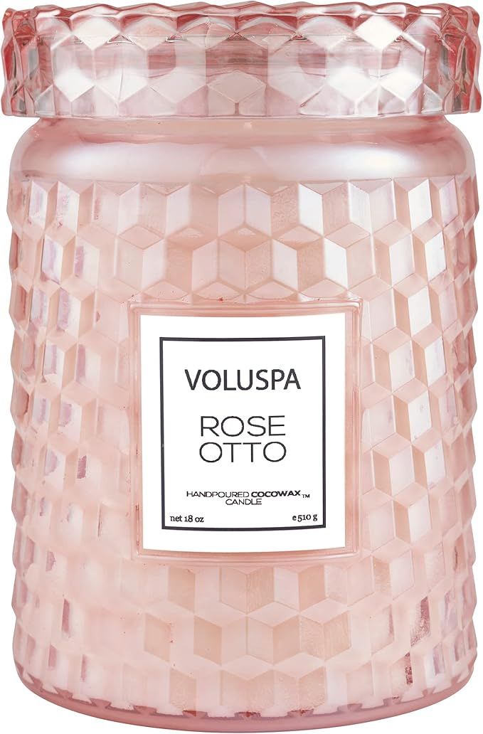 Voluspa Rose Otto Large Jar Candle | 18 Oz | All Natural Wicks and Coconut Wax for Clean Burning | Amazon (US)