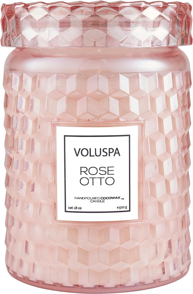 Voluspa Rose Otto Large Jar Candle | 18 Oz | All Natural Wicks and Coconut Wax for Clean Burning | Amazon (US)