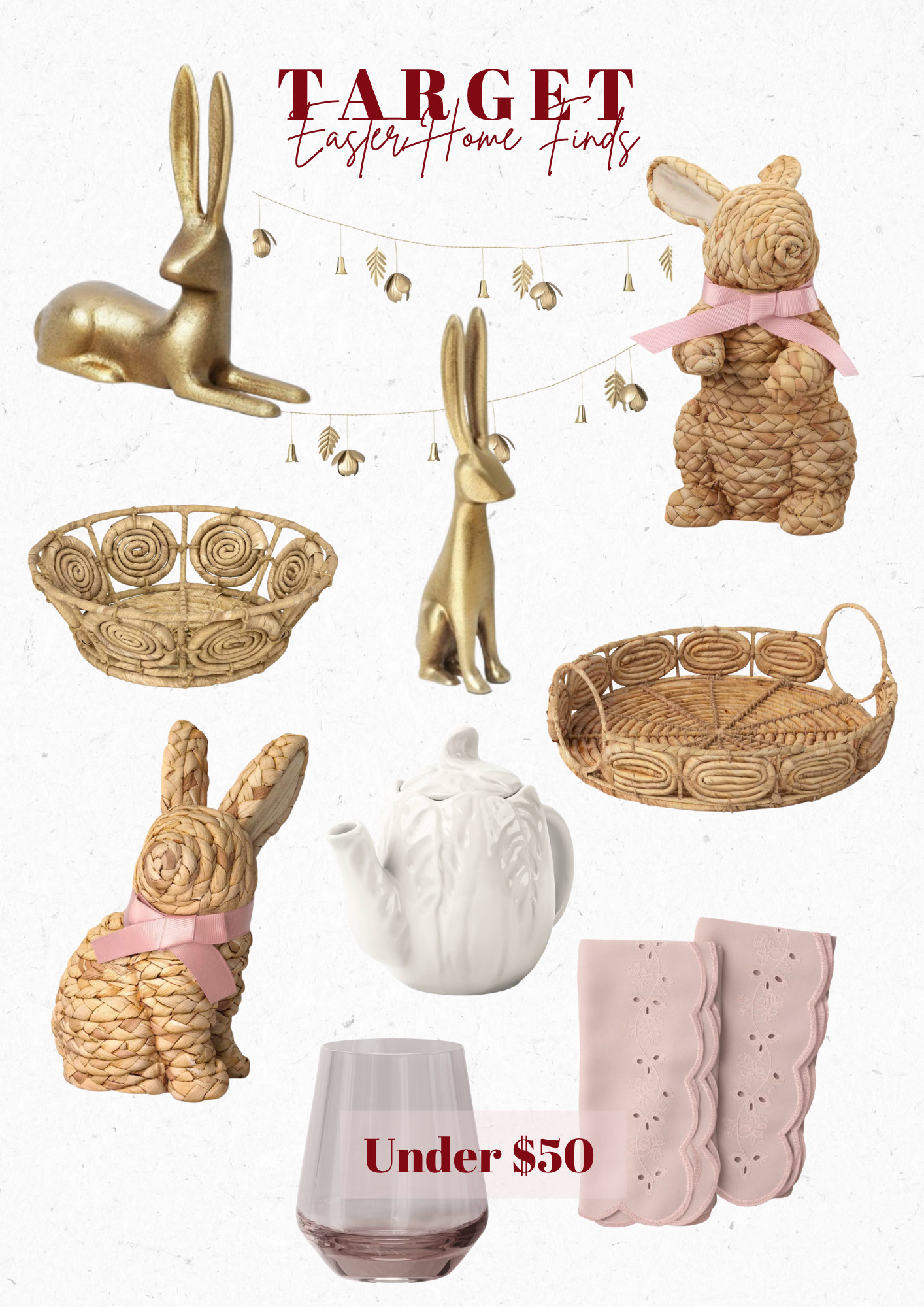 Look at these adorable Easter home decor finds! Perfect for setting up a festive Easter table! Target, home decor, Easter decor, spring decor, tea pot, platter, bunnies, home finds, cloth napkins, hosting, dinner party 

 #LTKFestival #LTKSeasonal