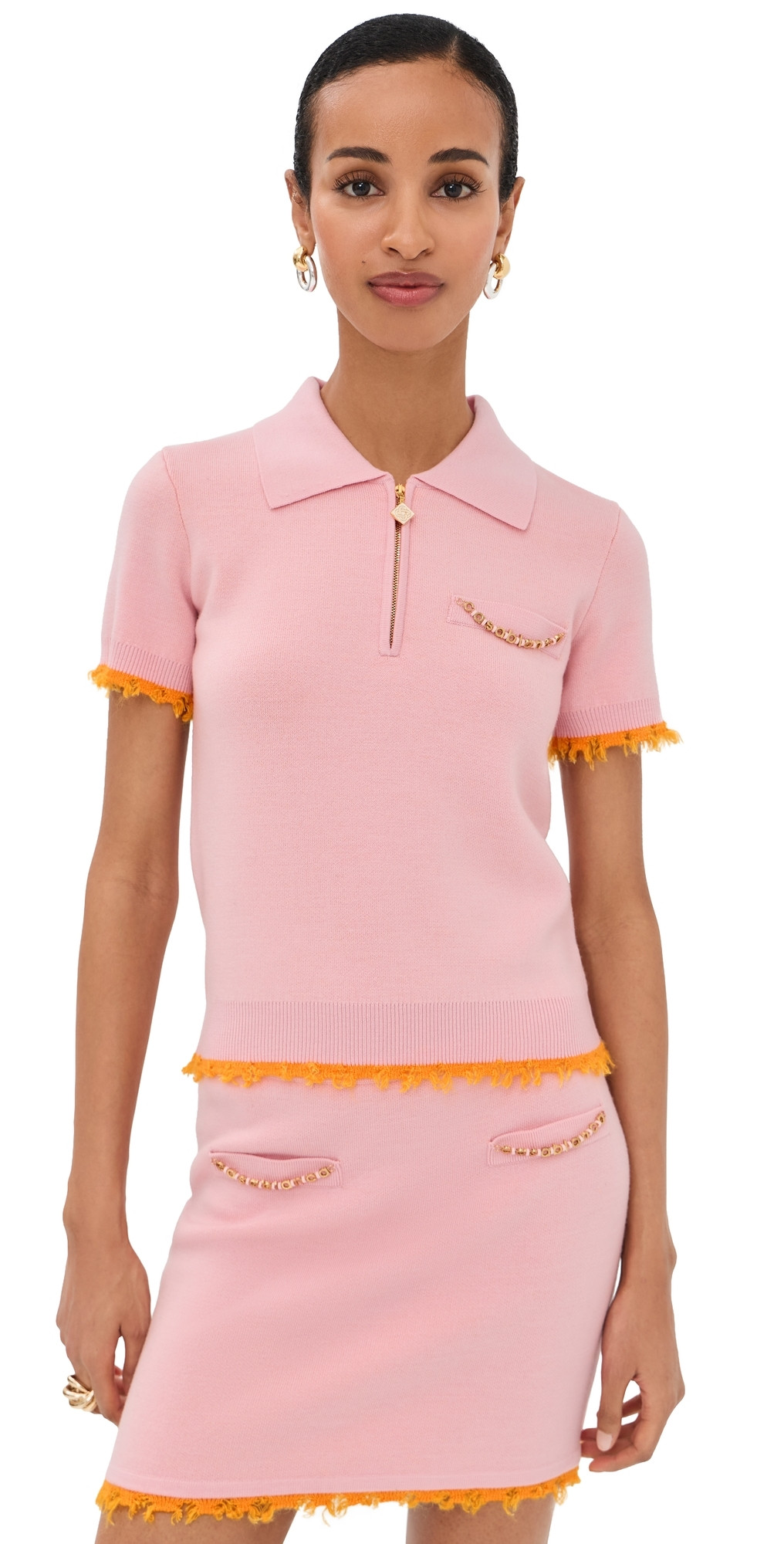 Casablanca Double Face Polo Pink S | Shopbop