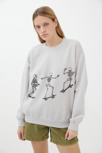 Project Social T Skateboard Skeletons Sweatshirt | Urban Outfitters (US and RoW)