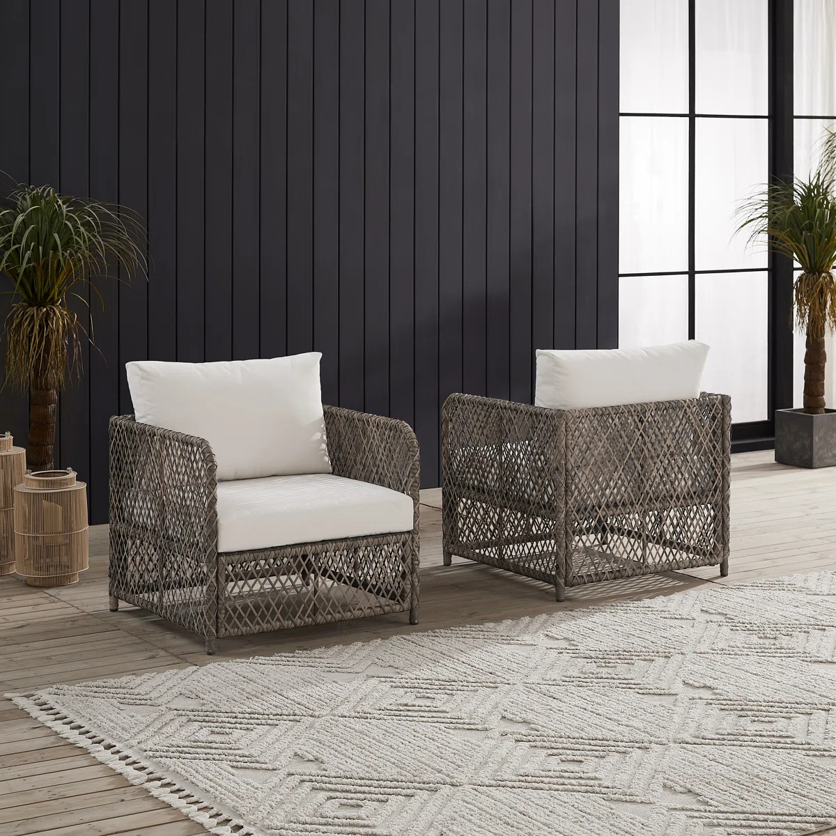 Cobe 2-piece Wicker Outdoor Chair Set (Set of 2) | Wayfair North America