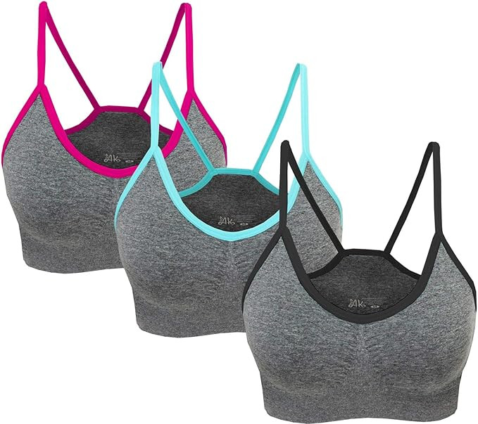 AKAMC Women's Cross Back Sport Bras,Adjustable Straps Padded Criss Cross Cropped Bras for Yoga Wo... | Amazon (US)