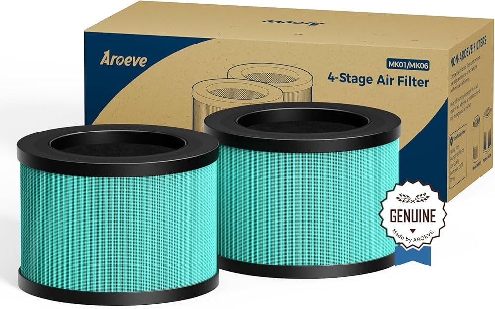 AROEVE MK01 & MK06 Air Filter Replacement 4-in-1 Air Filter for Pollen Pet Dander Hair- Pet Dande... | Amazon (US)