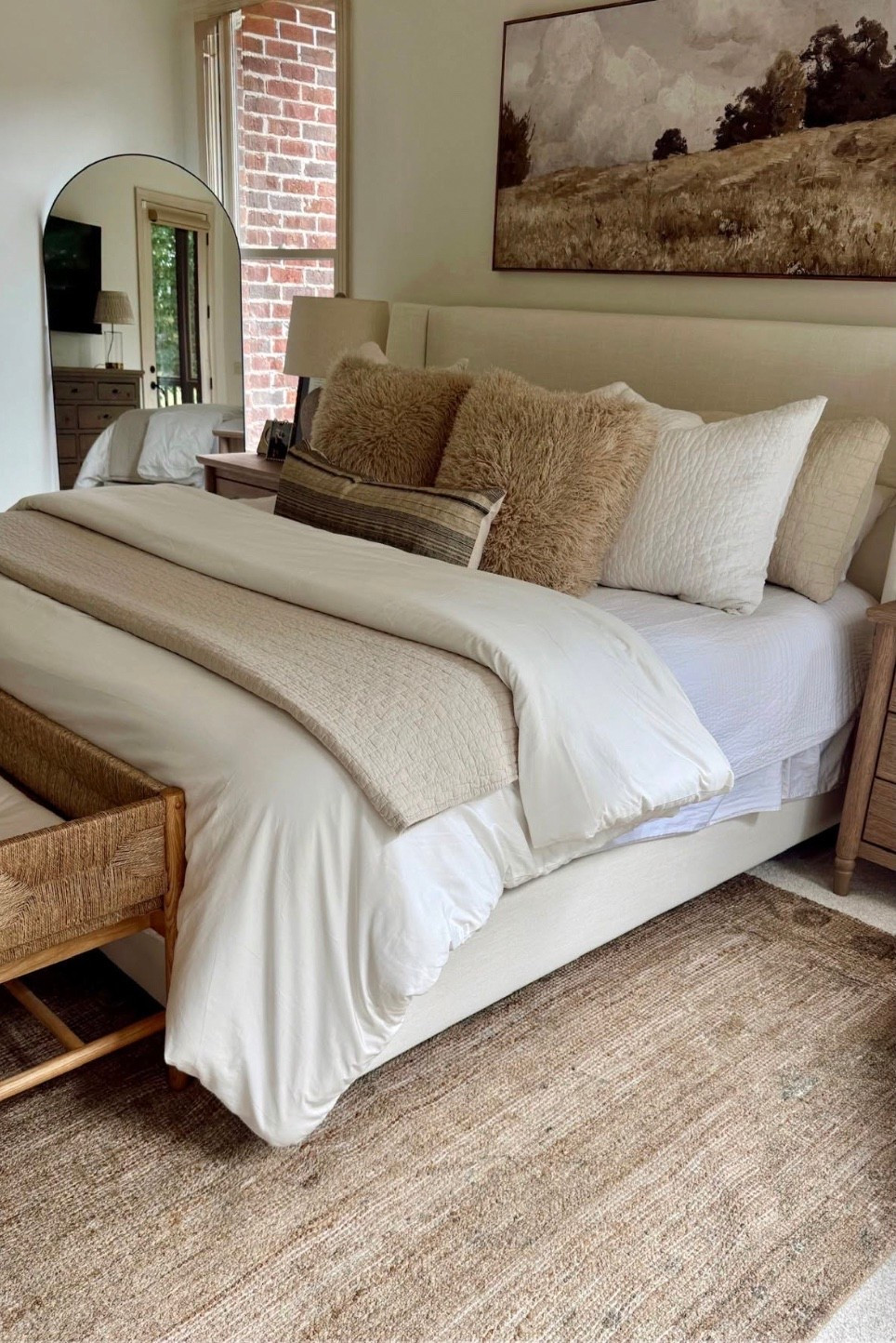 A new look for our bedroom 🤎🍂
I’m loving this bedding combination with our new wall art above the bed! The soft neutrals make it such a pretty look for fall, and I love how cozy everything feels together.

#LTKmomlife #LTKSeasonal #LTKHome
