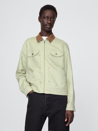 Linen-Cotton Trucker Jacket | Gap (US)